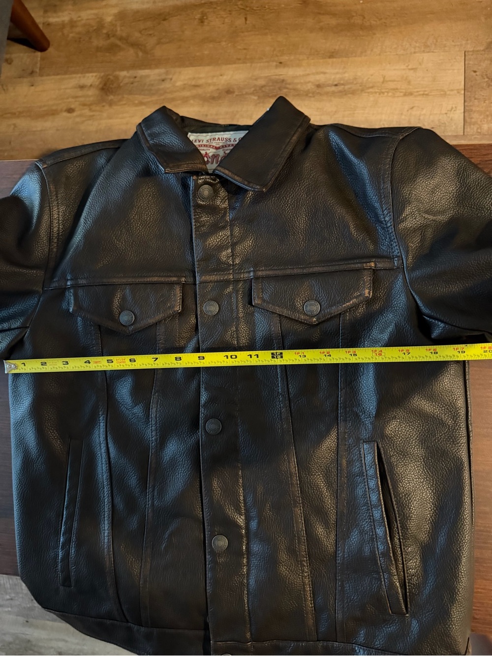 Levi's Men's Dark Brown Faux Leather Bomber Jacket - Picture 6 of 9